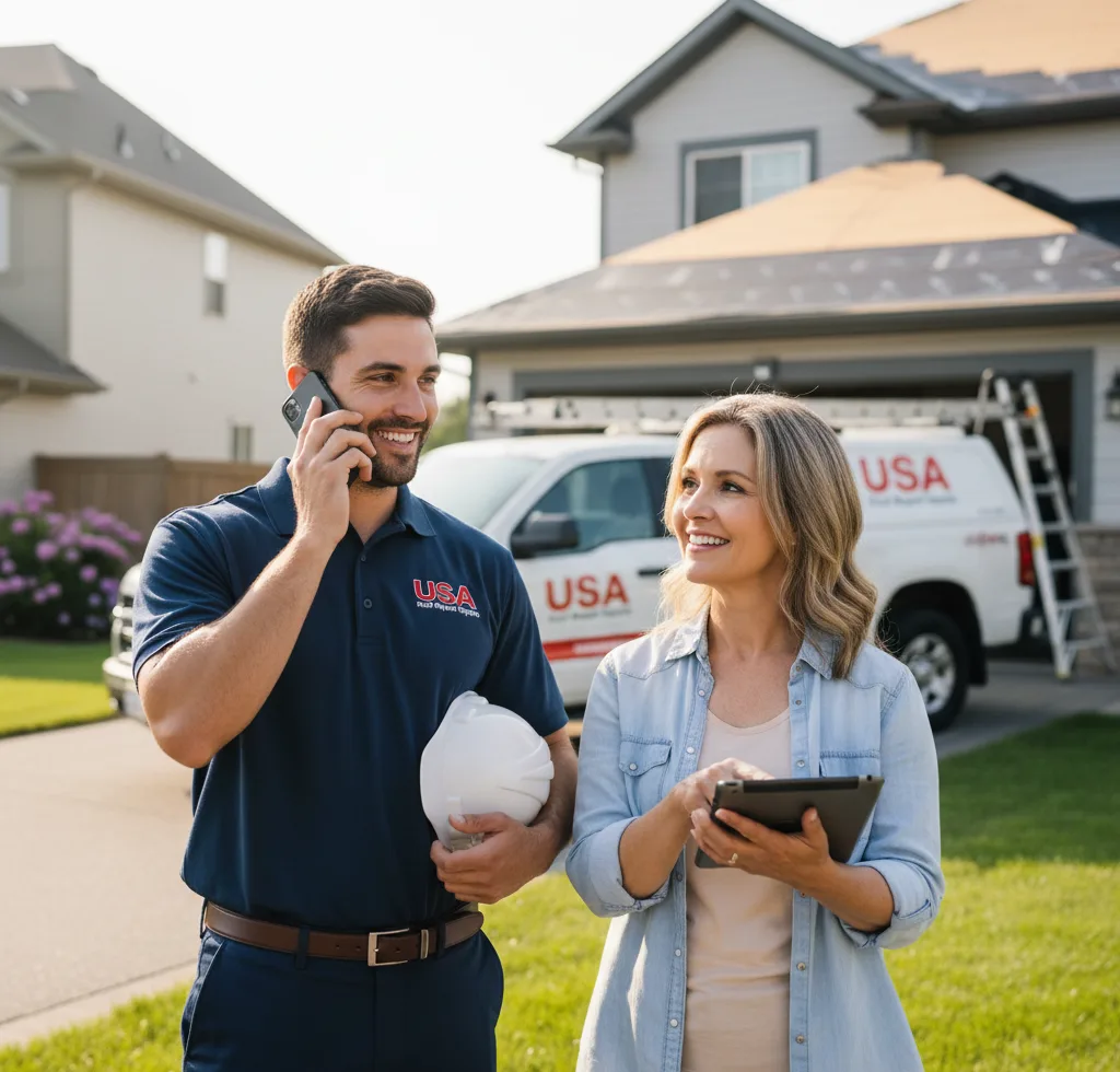USA Roof Repair Experts customer support in Hallsville